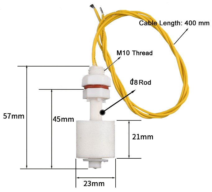 Miniature float switch dimensions