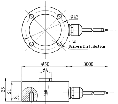 Miniature force sensor size