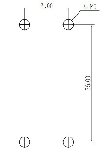 Limit switch mounting hole dimension