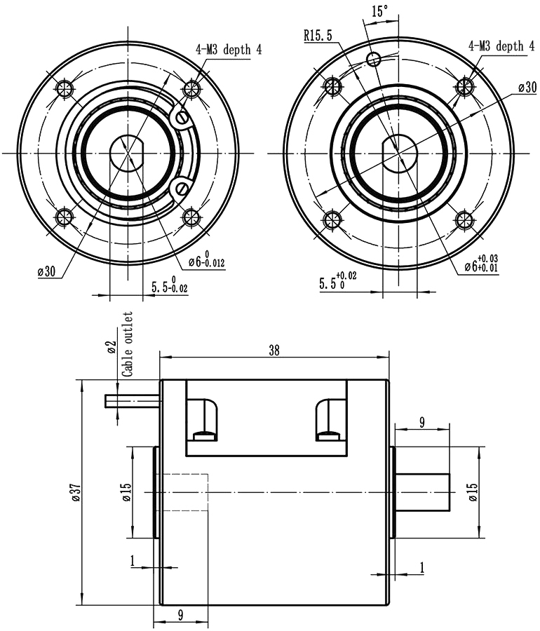 Motor torque sensor size