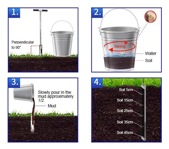 Multi depth soil moisture sensor usage steps
