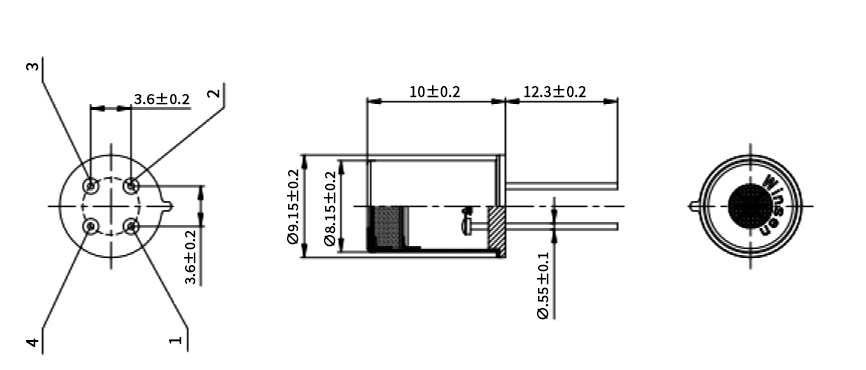 Natural gas sensor dimensions