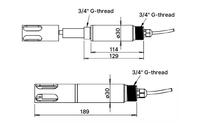 0-10ppm water quality nitrite sensor dimension