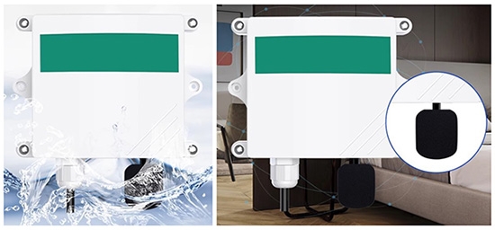 Noise sensor wall mounted feature