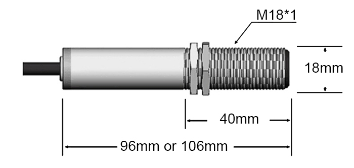 Non-contact infrared temperature sensor dimension