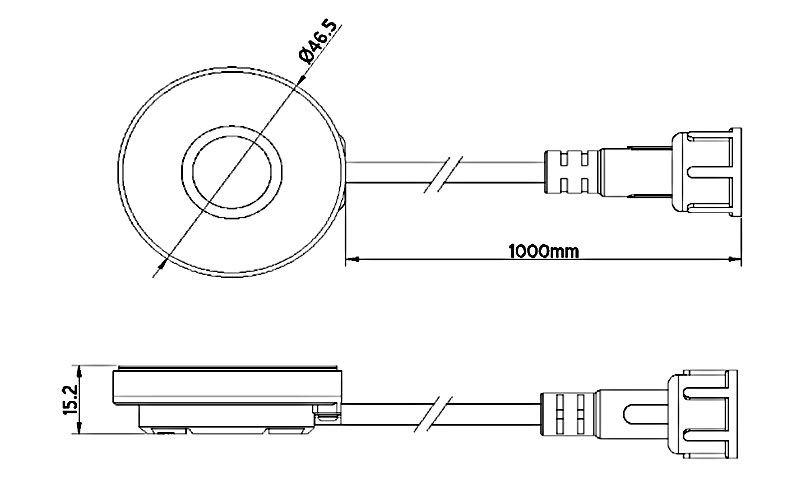 Non contact ultrasonic fuel level sensor dimension