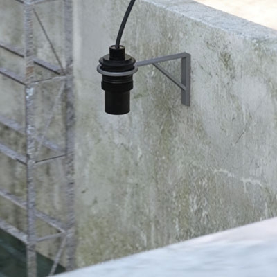 Non contact ultrasonic level sensor for wastewater level