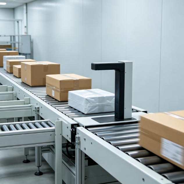 Non-contact ultrasonic sensor for proximity sorting and package detection in logistics.