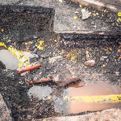 Oil spill in groundwater