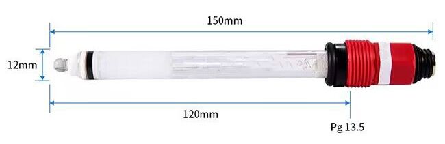 Online pH glass electrode dimension