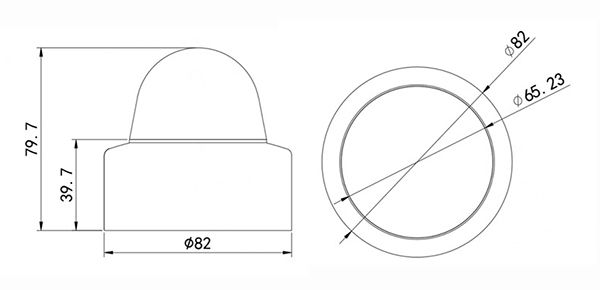 Optical rain sensor dimension