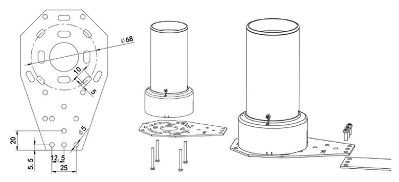Optical tipping bucket rain sensor installation