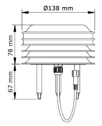 Outdoor air quality sensor louvered box size