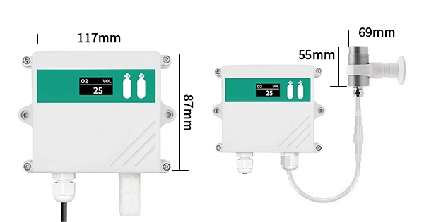 Oxygen transmitter dimension