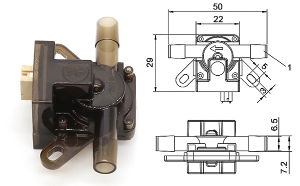 Paddle wheel flow sensor dimension