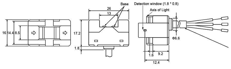 Photoelectric level sensor dimension
