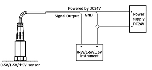 Piezo accelerometer sensor 0-5V wiring diagram