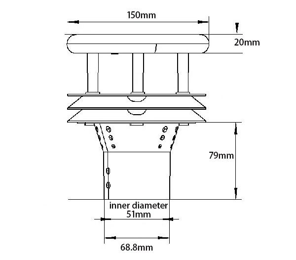 Piezoelectric rain sensor dimension
