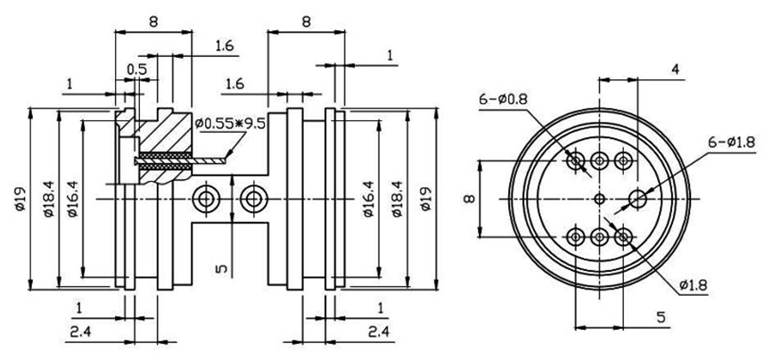 Piezoresistive silicon pressure sensor dimension