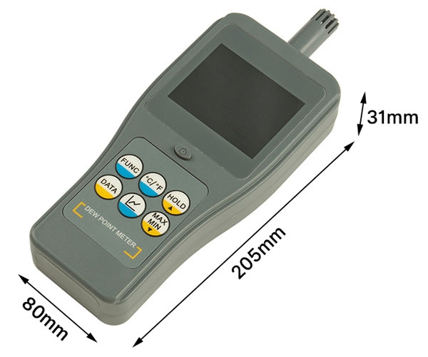 portable dew point sensor dimension