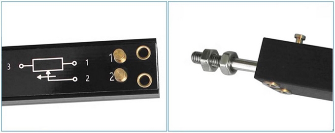 Potentiometric displacement sensor feature