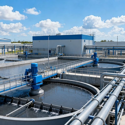 Radar level sensor for municipal wastewater