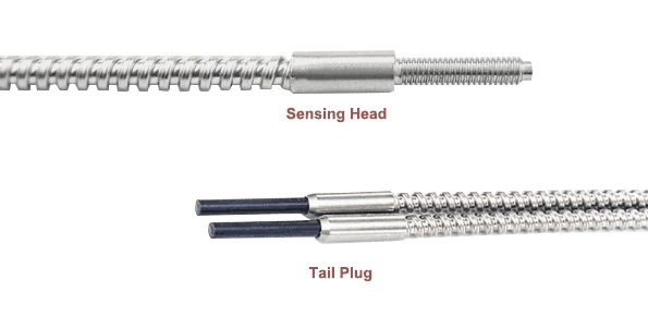 Reflective fiber optic sensor feature