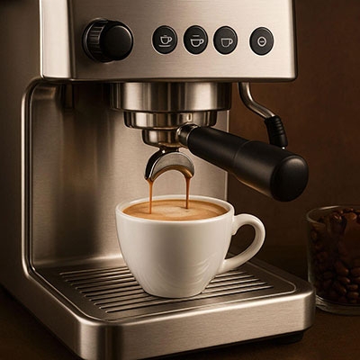 Residential water flow sensor for coffee maker