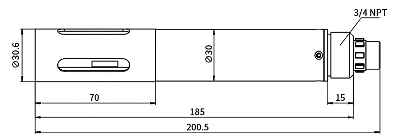 Residual chlorine sensor dimension