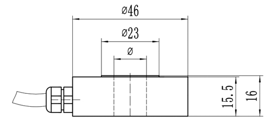 Ring type compression force sensor size 1