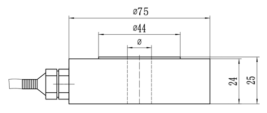 Ring type compression force sensor size 2