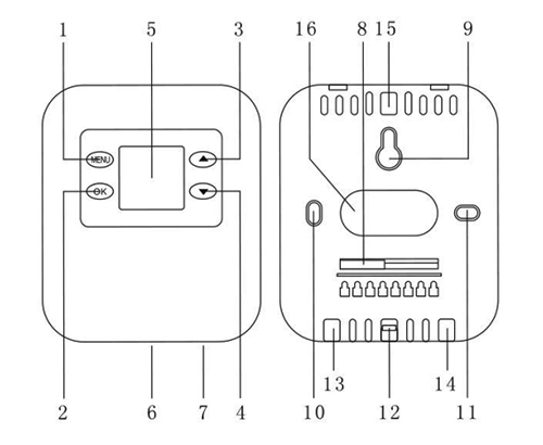 Room temperature humidity sensor detail