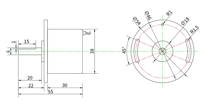 Rotation angle sensor dimension