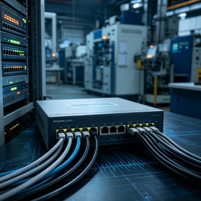 RS485 communication transmitter for unified data upload of numerous measuring points in energy management system