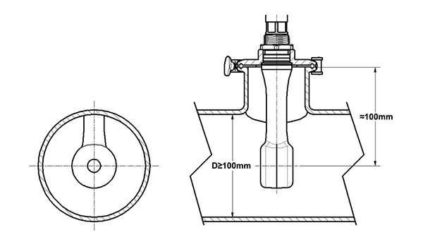 Sanitary conductivity sensor quick connect