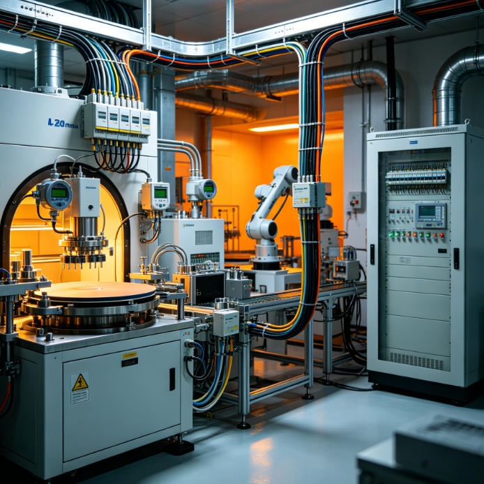 Semiconductor cleanroom environmental signal application view