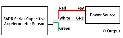 Single axis accelerometer sensor wiring diagram