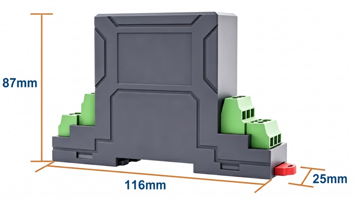 Single phase dc voltage transducer dimensions
