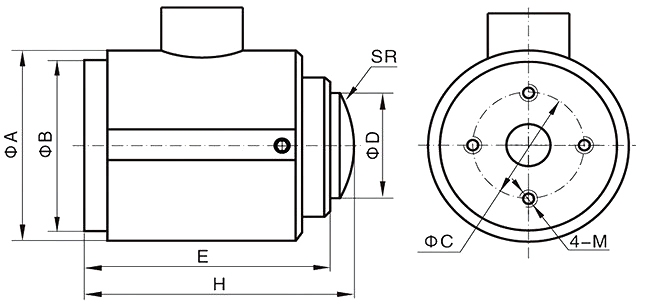Size of column type load cell