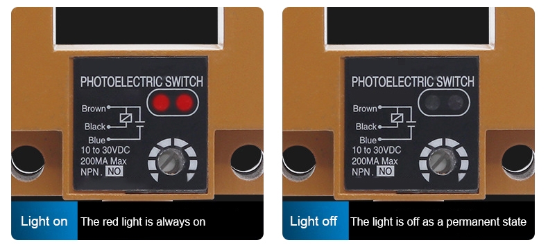 Slot type photoelectric sensor indicator light detail