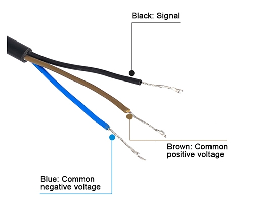 Slot type photoelectric sensor wiring method