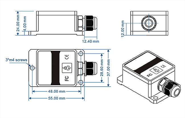 Small gyroscope sensor dimension