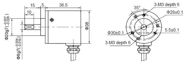 Small rotary encoder dimension