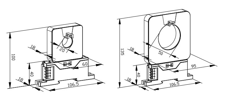 Smart current sensor size