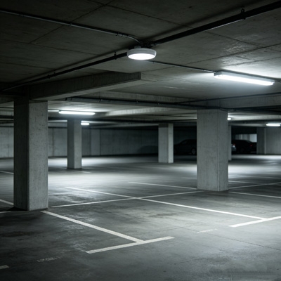 Smart home presence sensor application in parking garage lighting