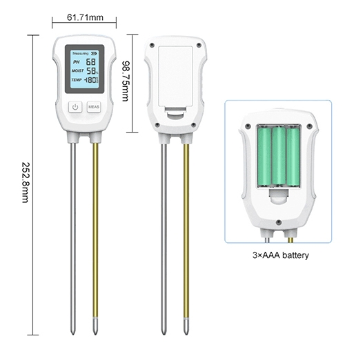Smart plant soil sensor size