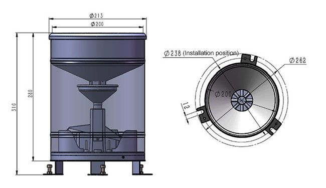 Smart tipping bucket rainfall sensor dimension
