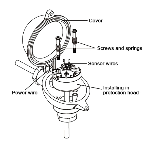 Smart temperature transmitter installation diagram