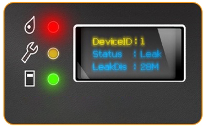 Smart water leak sensor leakage status display