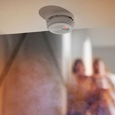 Smoke gas sensor of home smoke alarm